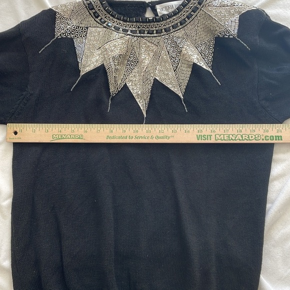 Vintage Beaded Sweater. 1989 IB Diffusion.Silk, Angora.Women's Size Medium - Picture 10 of 12